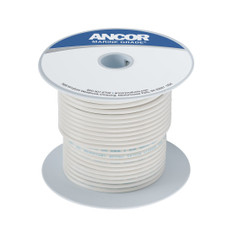 ANCOR 104910 100' #14 WHITE TINNED COPPER Stranded Conductor; 14 Gauge; White; 100 Feet Spool; Tinned Copper Conductor/ PVC Insulation; UL/ CSA/ ABYC/ US Coast Guard Certified