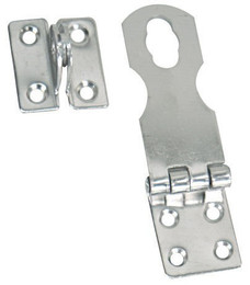 WHITECAP IND S-0578C C.P. BRASS SAFETY HASP Fixed Safety; Chrome Plated; Silver; Brass; 1 Inch Length x 3 Inch Width