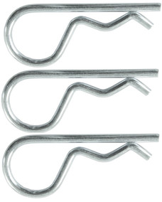JR PRODUCTS 03-01385 HITCH PIN CLIP Use To Secure JR Products Standard Hitch Pin; 2-15/16 Inch Length; Chromatic Plated; Steel; Pack Of 3