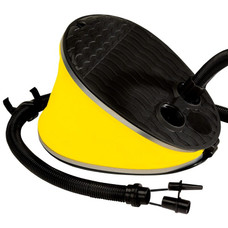 WOW SPORTS 13-4040 FOOT PUMP For Use With Small Inflatables; Manual Foot Pump; Yellow And Black; Plastic; 2 Valve Adapters