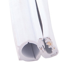 AP PRODUCTS 018-742 SLIDE ON CLIP SEAL W/SING Single Bulb Type Seal; Mounts With Slide On Clips; 1 Inch Width x 3/4 Inch Height x 28 Foot Length; White