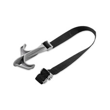 CAMCO 42735 AWNING TOWEL HOOK Hook; Use To Hang Wet Towel/ Swimsuit Outside; Mounts In Awning Track Or Around Awning Roller Tube; Plastic Hook And Webbing Strap; With 2 Hooks/ Rust Resistant Grommets For Reinforced Corners