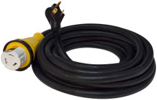VALTERRA LLC A10-3050EDBK 30AM-50AF 25' DETACH  BLACK  BULK RV Power Supply Cord; 30 Amp Male Plug To 50 Amp Female Adapter; 25 Foot Length; Detachable Female Receptacle With Locking Ring; Black; cETL Listed
