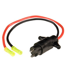 SIERRAMARINE WH10480-1 TROLLING MOTOR PLUG MOTOR SIDE 12V For Use With Boat Side Female Trolling Motor Socket; 12 Volt; With 6 Inch 10 Gauge Wires With Butt Connectors