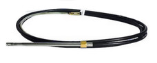 UFLEX USA M90BX14 14' BLACK MACH ROTARY STEERING CBL Fits Universal Steering Helm; Rotary Design; 14 Feet Length; Black; Stainless Steel Output End Fitting; 5.9 Inch Minimum Bend Radius