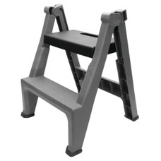 PERFORM TOOL W85040 2 STEP FOLDING LADDER Multi-Purpose; Folding Step Style; 24-1/2 Inch Height; 2 Steps; 300 Pounds; 14-1/2 Inch Width; Heavy Duty Polystyrene