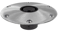 SPRINGFIELD 1300750-1 PLUG-IN BASE 2-3/8' SATIN Round; 9 Inch Diameter; Non-Threaded; Satin; Stainless Steel Base