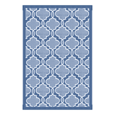 LIPPERT COMP 2021028005 LIPPERT ALL WEATHER 6'X9' BLUE PATI 9 Foot Length x 6 Foot Width; Blue; Polypropylene; Reversible Fabric; UV/ Mold/ Mildew Resistant; Without Grommets/ Stakes; With Corner Loops For Optional Tie-Down And Carry Bag