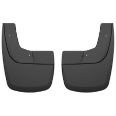 HUSKYLINER 58531 FRONT MUD GUARDS Direct-Fit; Set Of 2; Contoured; Without Logo; Black; TPO (Thermoplastic Olefin); Screw On