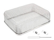 JR PRODUCTS 06-30245 FLYING INSECT SCREEN 5.1 X 6.85 (RE Furnace Vent; For Use With Atwood AFMD Models; 4-7/8 Inch Length x 6-5/8 Inch Width; Stainless Steel; Single; With 2 Spring Fasteners And Installation Tool