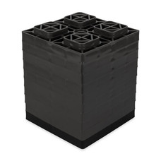 CAMCO 44521 LEVBLOCKS THDL 2X2 10PK B Use to Level RV While Parked; Interlocking Blocks With T-Handle; Pull Up For Carrying/ Twist Lock To Secure; 2 x 2; Brown; Plastic; Set of 10