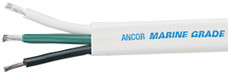 ANCOR 131710 100' 16/3 WHITE TINNED COPPER Stranded Conductor; Flat; 16/3 AWG; White/ Black/ Green; 100 Feet Length; Tinned Copper Conductor/ PVC Insulation; UL/ ABYC/ US Coast Guard Certified