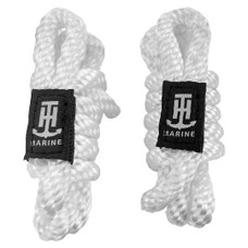T-H MARINE BE-CO-52481-DP FENDER LINE 3/8' X 60' WHITE Solid Braided; UV-Resistant; Floating; 3/8 Inch Diameter x 5 Foot Length; White; Premium Multi-Filament Polypropylene; With Built-In Eye Loop; Set Of 2