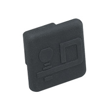 DRAW TITE 2211 BLK RECEIVER PLUG 1X1 Fits 1-1/4 Inch Receiver; With Draw-Tite Logo; Black; Rubber; Single