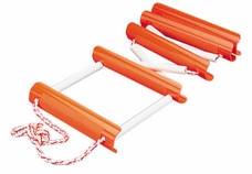 SEA DOG 582501-1 FIVE STEP FOLDING LADDER Boarding Ladder; Foldable; 5 Step; Up To 300 Pound; 11-3/4 Inch Width x 3 Foot Height; Orange; Polycarbonate; With Nylon Rope