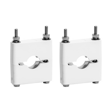 MORAD 9034 PAIR OF SPLIT MOUNTS W/ STAINLESS S Split Mount; For Use With 1 Inch Stanchion; White; Set Of 2; With Stainless Steel Hardware Kit
