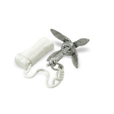 T-H MARINE BE-AN-50299-DP KAYAK ANCHOR KIT Deep Water; 4 Fluke Grapnel Style; 1.5 Pound; With 30 Foot 3/16 Inch Nylon Anchor Line And 1/4 Inch Anchor Shackle; For Kayak