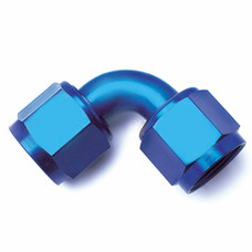 SPEEDFX 560890 -8AN 90  BLU SWIVEL COUPLER -8AN x 90 Degree Full Swivel; Anodized Aluminum; Blue; Single