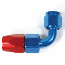 SPEEDFX 511290 -12AN X 90  R/B HOSE END Full Swivel; -12AN; 90 Degree; Anodized; Red/ Blue; Aluminum; Single
