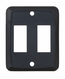 VALTERRA LLC DG215VP DOUBLE SWITCH PLATE BLACK Double Opening; 2-1/4 Inch Width x 2.74 Inch Height; Black; 1 Per Card