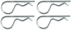 JR PRODUCTS 03-01365 HITCH PIN CLIP Use To Secure JR Products Standard Hitch Pin; 2 Inch Length; Chromatic Plated; Steel; Pack Of 4