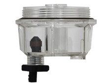 SIERRAMARINE 18-7922-1 COLLECTION BOWL  PLASTIC For Use With Fuel Water Separator Filter; Clear; Plastic; With O-Ring/ Drain Valve