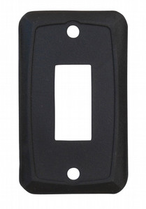 VALTERRA LLC DG115VP SINGLE SWITCH WALL PLATE Single Opening; 1.16 Inch Width x 2.74 Inch Height; Black; 1 Per Card