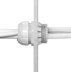 SCANSTRUT TBH-10 THROUGH BULKHEAD SEAL -  UP TO 10 C Use To Pass 0.39 To 1.37 Inch Cable And Fit 0.39 To 1.37 Inch Thickness Bulkhead; Single Compression; White; Nylon; IP67 Waterproof; Single