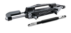 SEASTAR HC6845 O/B CYLINDER TOURNAMENT 2  FRONT MO Hydraulic Front Mount Outboard Cylinder; Stainless Steel O-Ring; 90 Degree ORB Elbow Fitting; 8.34 Cubic Inch Displacement; With O-Ring (ORB) Fittings/ Tie Bar Plates/ Wear Washer