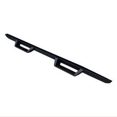 TRAILFX DHS010B DHS 15+ F150 17+ F250/F350 EXT With Drop Down Steps; Square Straight; Powder Coated; Matte Black; Steel; Finished End Caps; Rocker Panel Mount
