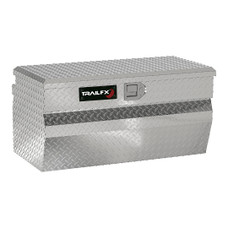 TRAILFX 150361 36' TRUCK CHEST Chest; Single Lid With Struts; Diamond Tread; Bright; Polished 16 Gauge Aluminum; 36 Inch Length x 19-7/8 Inch Width x 17-1/8 Inch Height; 7.2 Cubic Foot Capacity