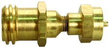 JR PRODUCTS 07-30205 EMERGENCY CYLINDER ADAPT 1 Inch - 20 Female Cylinder Thread x Male Quick Connect; Use For Connecting Gas Bottle Cylinders To New Style POL (Prest-O-Lite) Hose Connections; Emergency