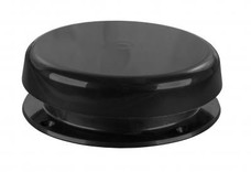 JR PRODUCTS 02-29115 MUSHROOM STYLE PLUMBING VENT  BLACK Mushroom Style Screw-On Cap; 5-3/4 Inch Diameter x 1-15/16 Inch Height; Black; Plastic