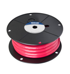 ANCOR 119510 TINNED COPPER BATTERY CABLE  4/0 AW Without Terminal; Red Positive; Tinned Copper Conductor/ PVC Insulation; 100 Foot Spool; 4/0 Gauge Auxiliary Wire; 600 Volts; UL/ CSA/ ABYC/ US Coast Guard Certified