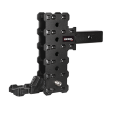 GEN-Y HITCH GH-13155X REBEL-X 2' HOLLOW SHANK 7' OFFSET D Fits 2 Inch Receiver; 7000 Gross Trailer Weight; Adjustable; Non-Stowable; 5 Inch Drop/ 5 Positions; With Platinum X Slide; Without Ball; Powder Coated; Black; Steel