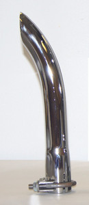 AP PRODUCTS CTD-2500 CHROME TURN DOWN 2-1/2' 2-1/2 Inch Inlet Diameter; 12 Inch Length; Double Chrome Plated; With Stainless Steel Low Profile Band Clamp
