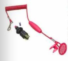 MOELLER 053445-10 KILL SWITCH Shuts Off Watercraft Motor In The Event The Operator Falls Off Or Overboard; Pull Type Using Inserted Key; Coiled Lanyard