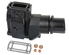 SIERRAMARINE 18-1909-1 RISER For GM And Ford Center Rise Manifolds; Black; Cast Iron; Single; With Exhaust Elbow Gasket