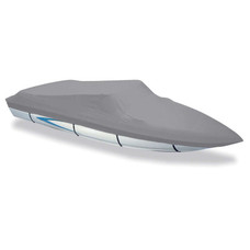 CARVER 70017S-11 BOAT COVER CCF-17 Used For Storage; V-Hull Center Console Fishing Boat; Fits 17 Feet 5 Inch Center Line With Beam Width Up To 92 Inch; Water Repellant/ UV Protection/ Mildew Resistant; Mist Gray; Sun-Dura ?« Marine Grade Polyester