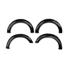 TRAILFX TFF3001S POCKET STYLE FLARE SMOOTH SET OF 4 Pocket Style; Extended Tire Coverage; Black Smooth Paintable Finish; Injected Polypropylene; With Polished Stainless And Black Steel Rivets/ Stainless Hardware Kit