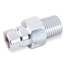 SIERRAMARINE 18-8078 TANK CONNECTOR Quick Connector; 1/4 Inch; Male Thread; Straight; Silver; Brass; Single; Fits Suzuki Outboard Engines