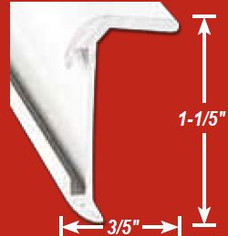 AP PRODUCTS 021-85003-8 CRNR MOLD MILL 8' EA Insert Corner Molding; With Insert; 1-1/5 Inch Height x 3/5 Inch Width x 8 Foot Length; Mill; Aluminum; Single