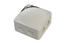 SCANSTRUT SB-8-10 WATERPROOF ELECTRICAL JUNCTION BOX 3.35 Inch Width x 3.35 Inch Depth x 2 Inch Height; 10 Screw Down Terminals; 28 Gauge Wire; 600 Volt Rated; 20 Ampere; White; Polypropylene; With Self-Tapping Screws And Installation Bracket