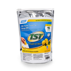 CAMCO 41570 TST LEMON DROP-INS  15/BAG Chemical Treatment Used To Break Down Waste and Tissue; Without Formaldehyde; With Deodorant; Lemon Scent; Lubricates Sensors; Treats 40 Gallon Holding Tank; Drop-Ins ?äó; 15 Treatments Per Package
