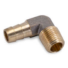 SIERRAMARINE 18-8067 FUEL ELBOW Quick Connector; 1/4 Inch; Male; 3/8 Inch; Hose Barb; 90 Degree; Gold; Brass; Single