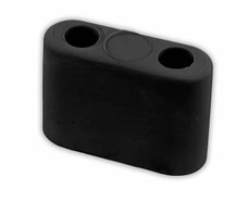 JR PRODUCTS 06-11815 DOOR BUMPER FOR T-STYLE DOOR HOLDER For T Style Door Holder; 1-5/8 Inch Width x 1-1/4 Inch Height x 5/8 Inch Depth; Rubber; Black; With Mounting Screws