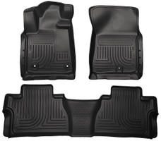HUSKYLINER 99581 WB TUNDRA XCREW 4PCS 2014 Molded Fit; Smooth Arcing Ribs/ Raised Heel Pad; Black; Rubber; 3 Piece
