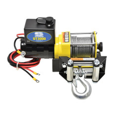 SUPERWINCH 1331200 UT3000 12VDC MNT PLTE WNH Vehicle Mounted; Utility Winch; 12 Volt Electric; 3000 Pound Line Pull Capacity; 40 Foot Wire Rope; Roller Fairlead; Wired Remote; Circuit Breaker Protected; Planetary Gear Drive
