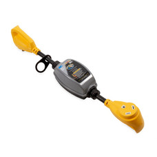 CAMCO 55312 30M/30F AMP CIRC ANLYZR DOGBN 125V Identifies Improper or Faulty Wiring in 30 Amp Male to 30 Amp Female; With Lighted Fault Indicator; With Surge Protector; With Handle; 125 Volts