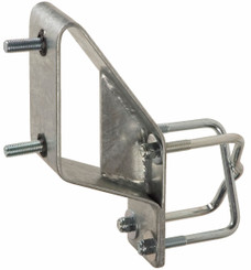C.E. SMITH 27310G SPARE TIRE CARRIER Side Of Trailer Tongue/ Frame Rail; Holds Up To 15 Inch Wheel; Silver; Steel; Universal; 3/16 Inch Thick; With U-Bolt Clamp